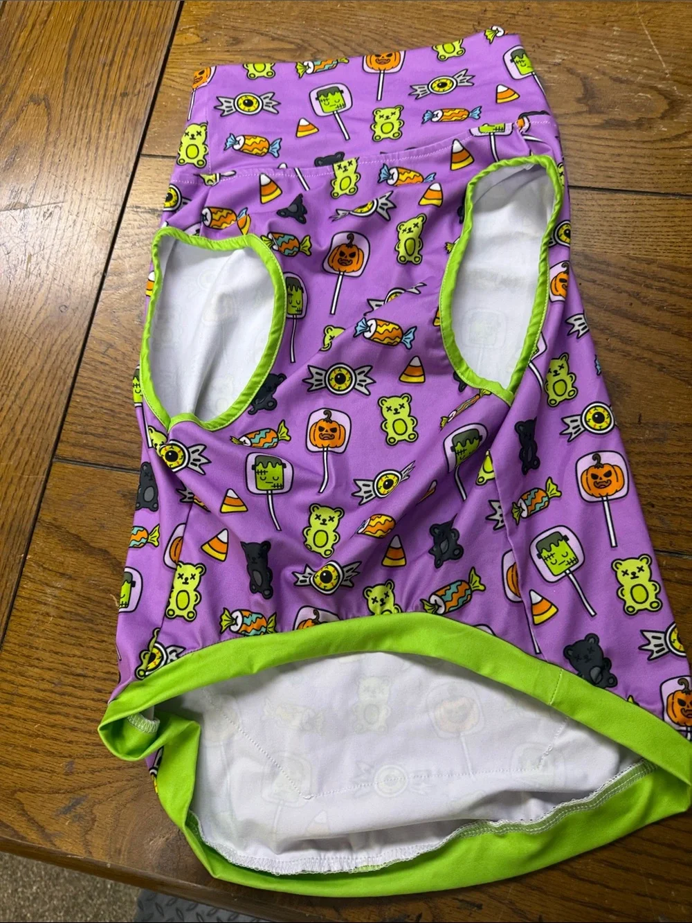 Purple Halloween Candy Print Dog Hoodie never used no tags